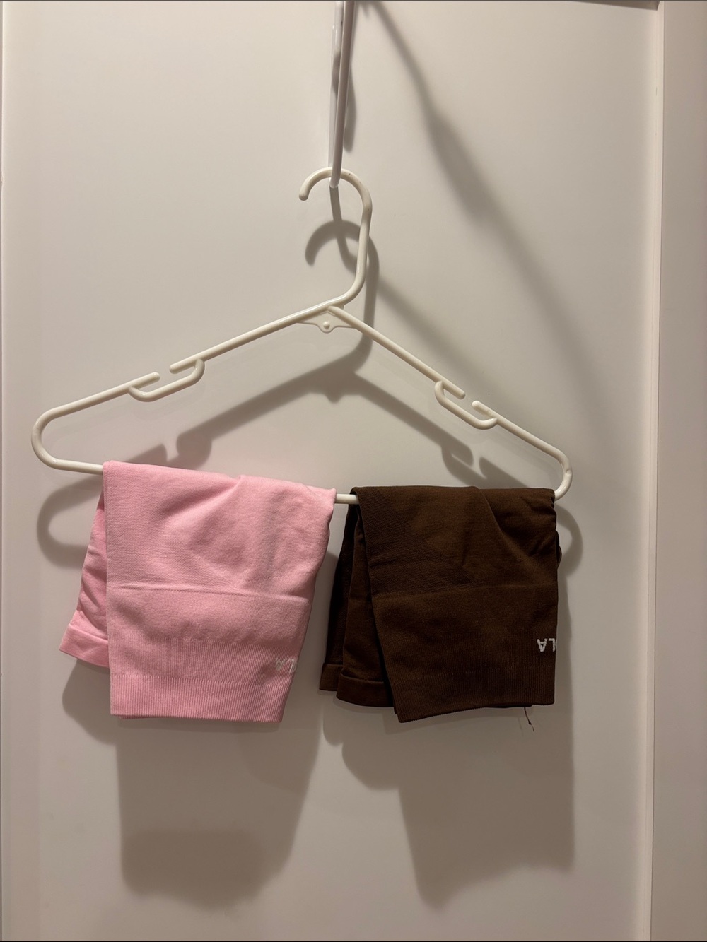 Women's Athletic Shorts in Pink , Brown - Soft Stretch Active Fit 2 pack bundle
